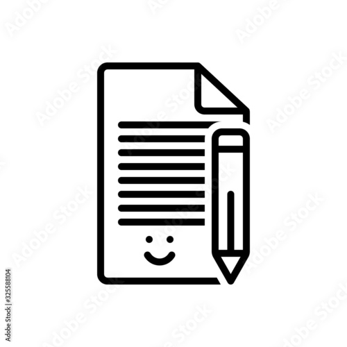 Black line icon for phrase