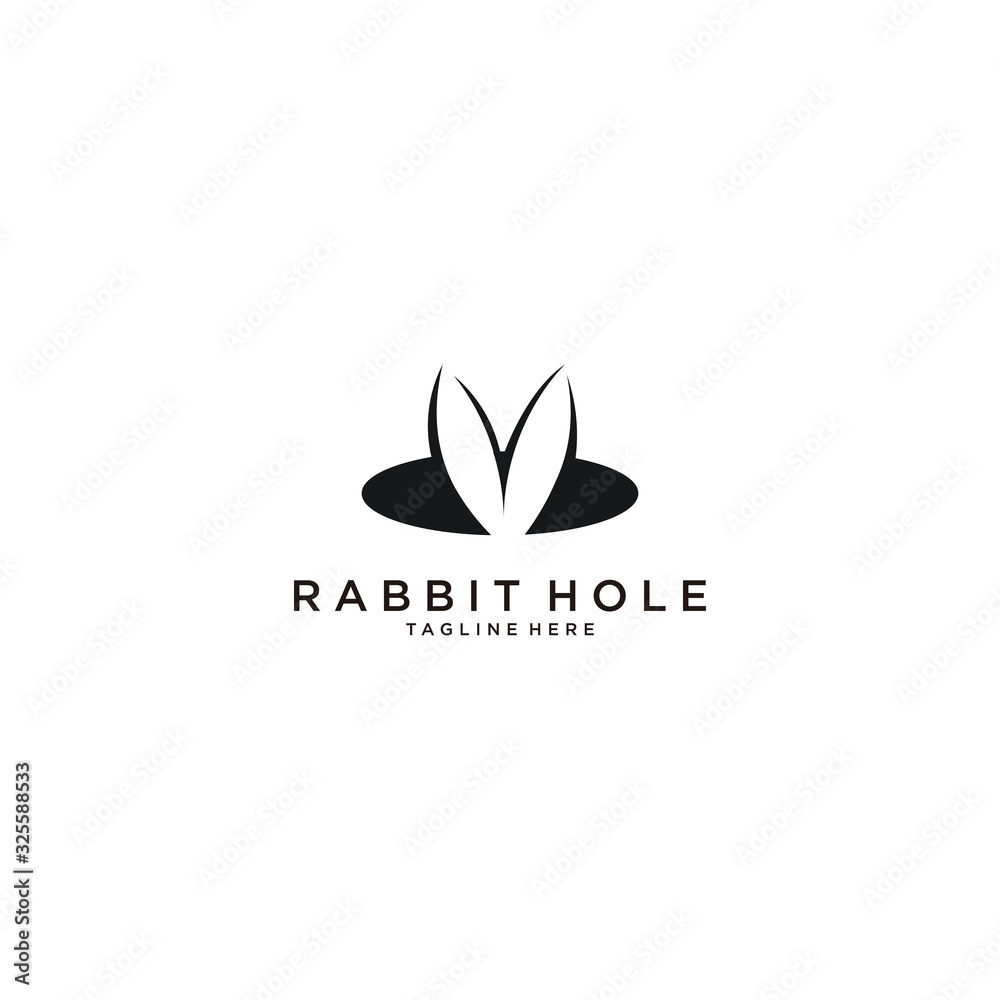Illustration Vector Graphic a rabbit hole