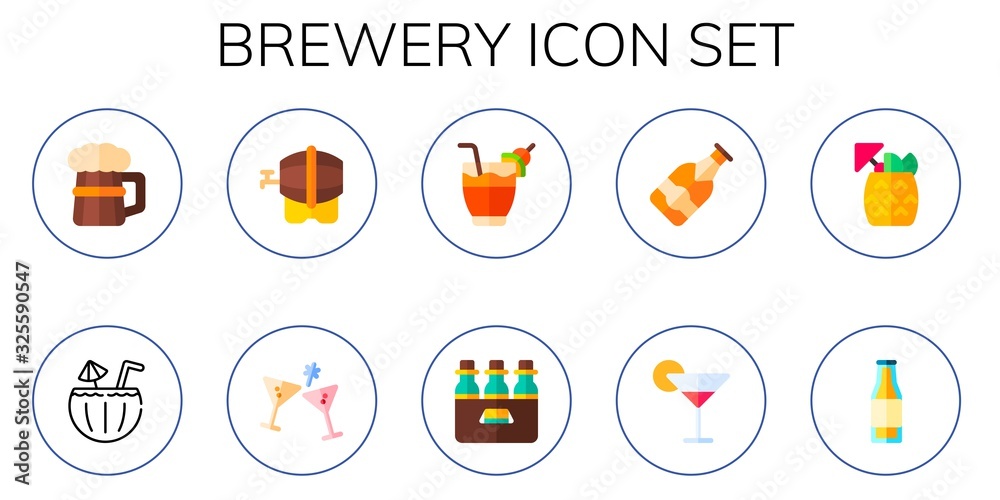brewery icon set