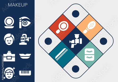 makeup icon set