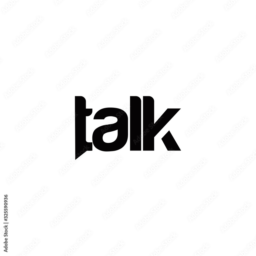 TYPOGRAPHY text logo TALK modern for download TYPOGRAPHY text logo TALK modern for download