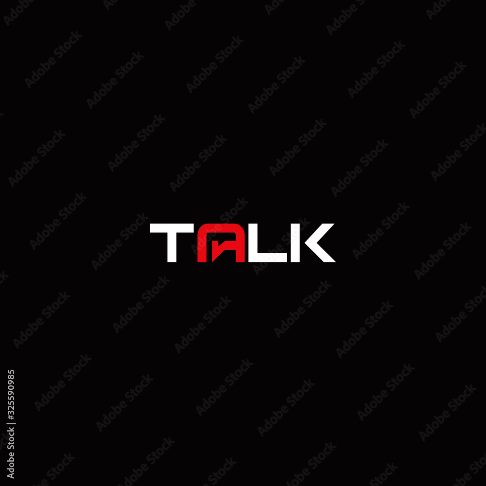 TYPOGRAPHY text logo TALK modern for download TYPOGRAPHY text logo TALK modern for download