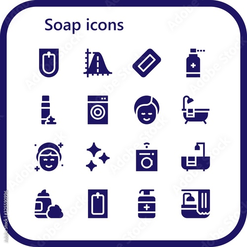 soap icon set