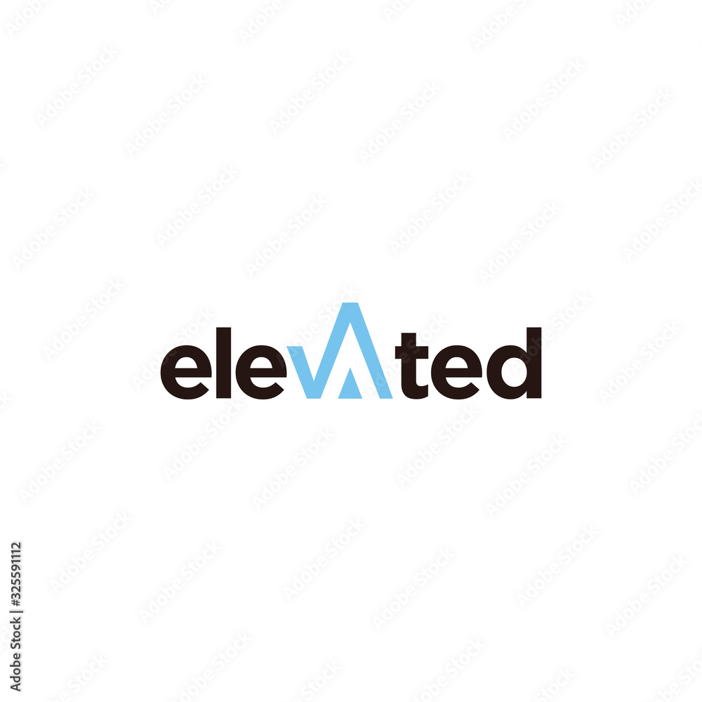 TYPOGRAPHY logo ELEVATE a modern download template TYPOGRAPHY logo ELEVATE a modern download template