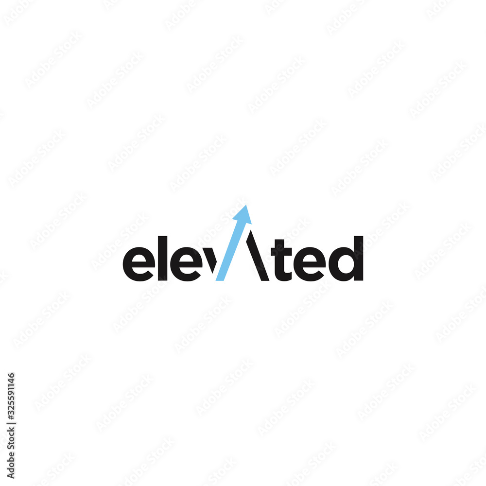 TYPOGRAPHY logo ELEVATE a modern download template TYPOGRAPHY logo ELEVATE a modern download template