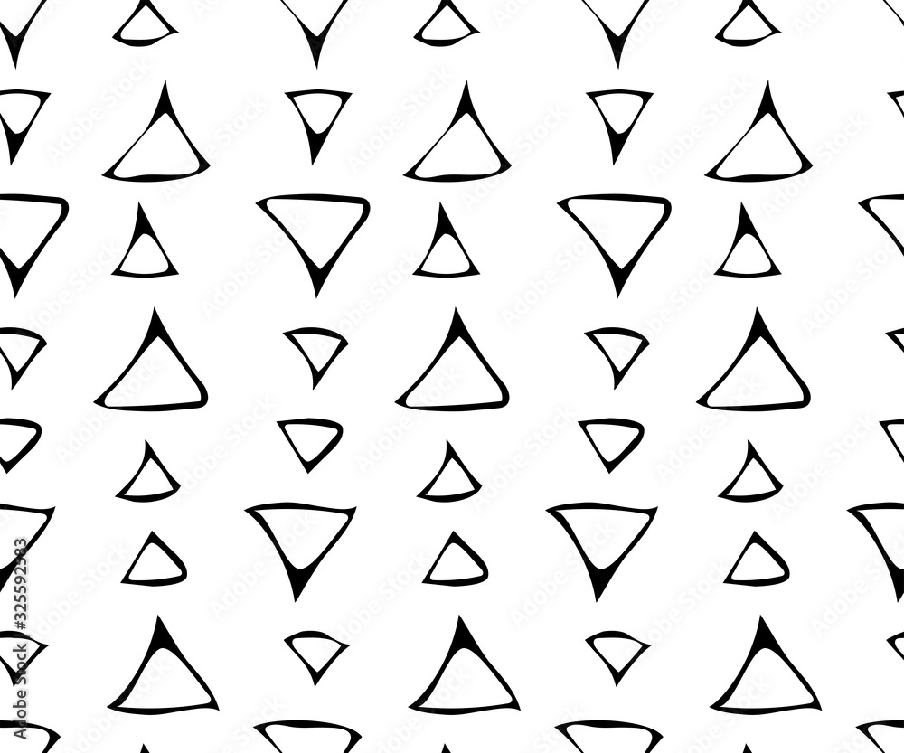Hand drawn seamless pattern with triangles. Doodle. Vector illustration. EPS 10 Hand drawn seamless pattern with triangles. Doodle. Vector illustration. EPS 10