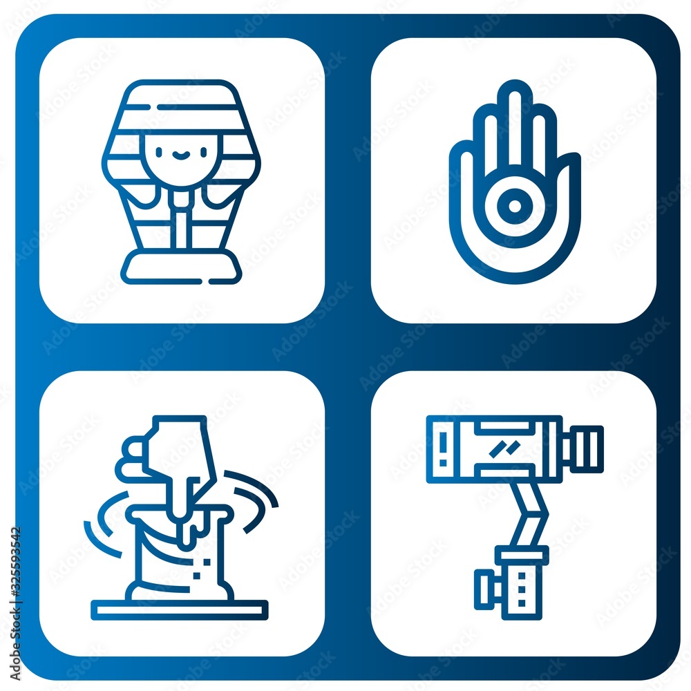 sculpture simple icons set sculpture simple icons set