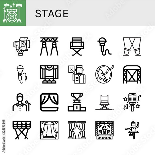 Set of stage icons
