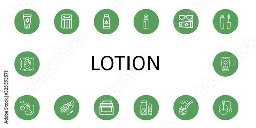 lotion icon set