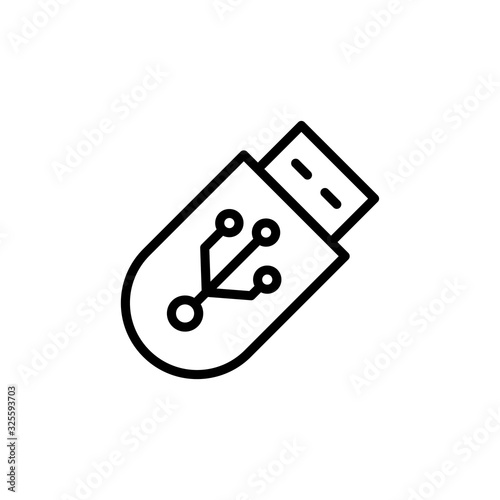Simple flash drive line icon.