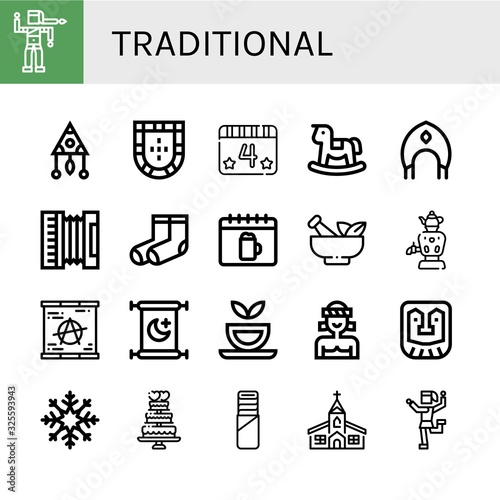 traditional icon set