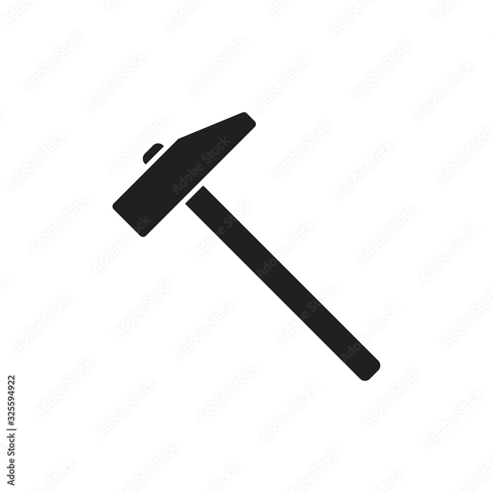 Hammer icon template black color editable. Hammer icon symbol Flat vector illustration for graphic and web design. Hammer icon template black color editable. Hammer icon symbol Flat vector illustration for graphic and web design.