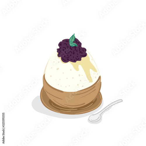 ice cream bingsu dessert drawing graphic object
