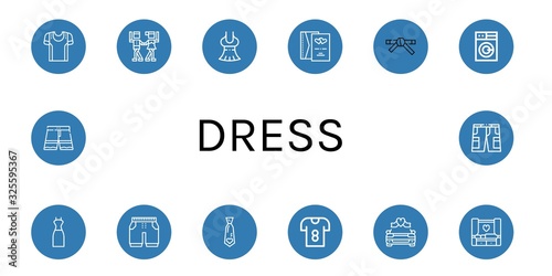Set of dress icons