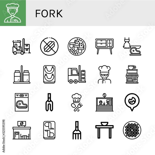 fork simple icons set