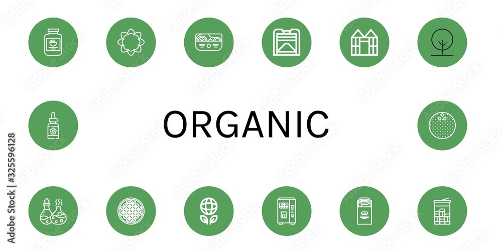 Set of organic icons
