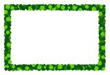 Shamrock St Patricks frame. Blank holiday irish clover border postcard