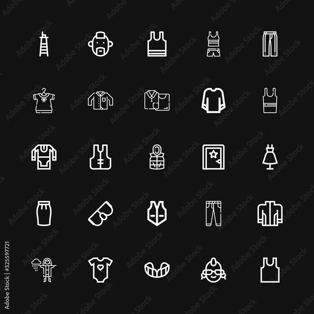 Editable 25 jacket icons for web and mobile Editable 25 jacket icons for web and mobile