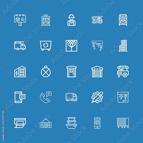 Editable 25 service icons for web and mobile