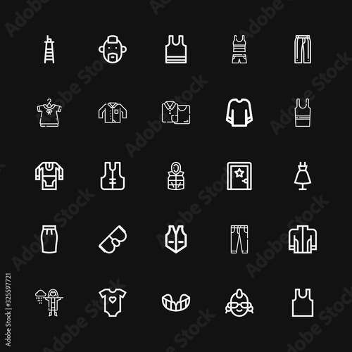 Editable 25 jacket icons for web and mobile