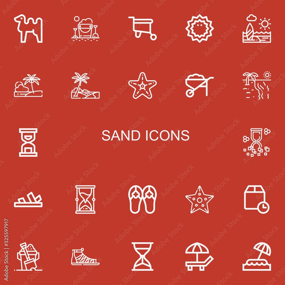 Editable 22 sand icons for web and mobile