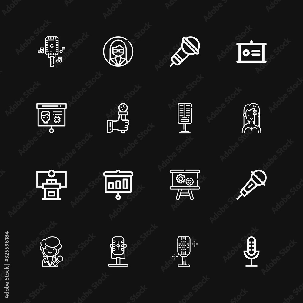 Editable 16 audience icons for web and mobile