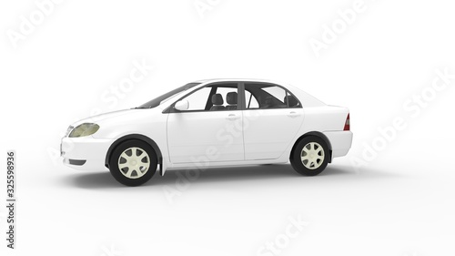 3D rendering of a computer generated model of a car vehicle isolated © Sepia100