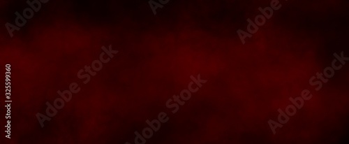 Red Christmas background with black grunge texture on border