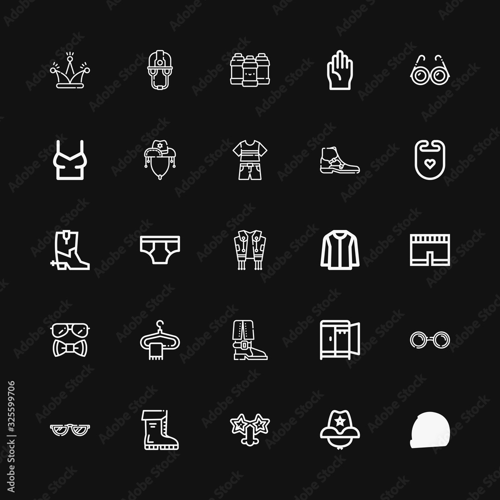 Editable 25 wear icons for web and mobile Editable 25 wear icons for web and mobile