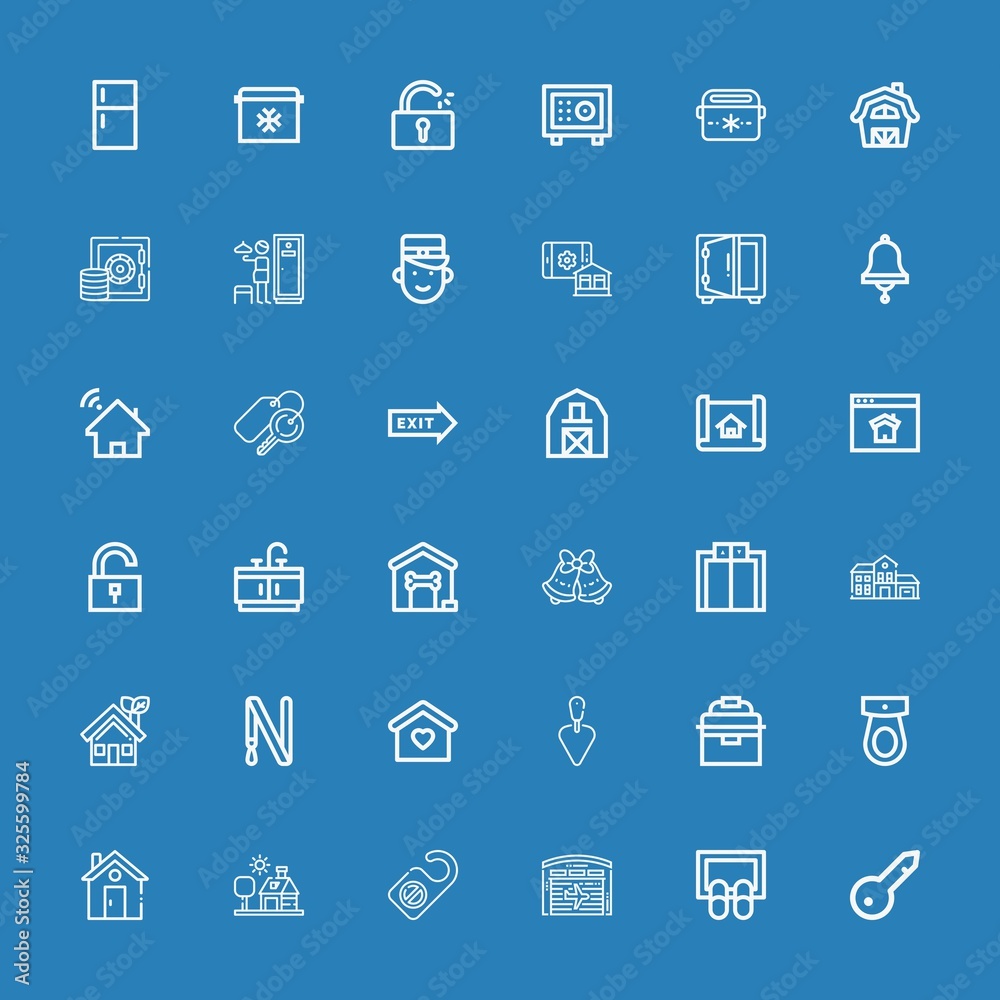 Editable 36 door icons for web and mobile