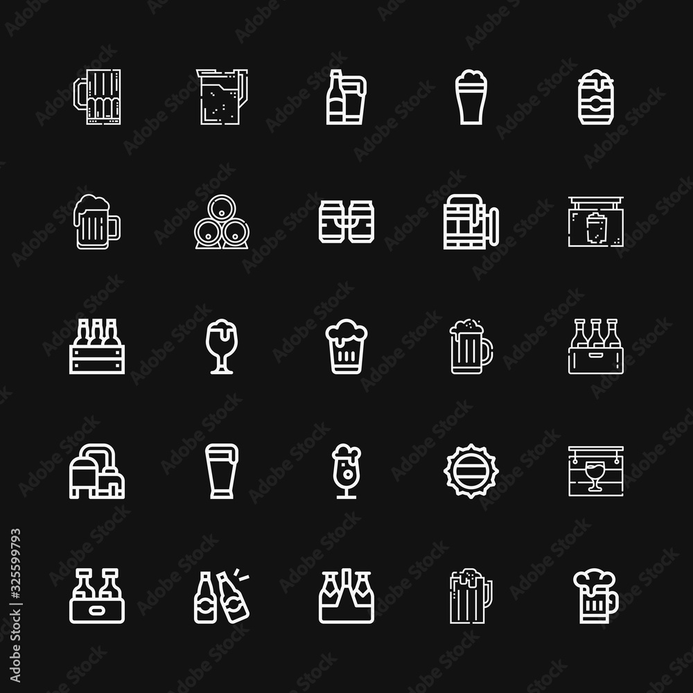 Editable 25 lager icons for web and mobile