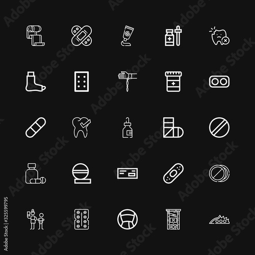 Editable 25 pain icons for web and mobile