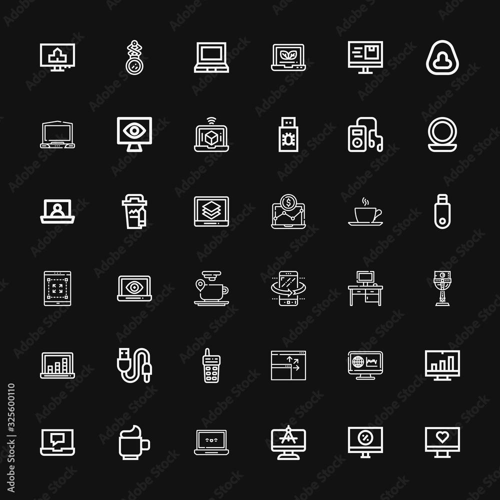 Editable 36 portable icons for web and mobile Editable 36 portable icons for web and mobile