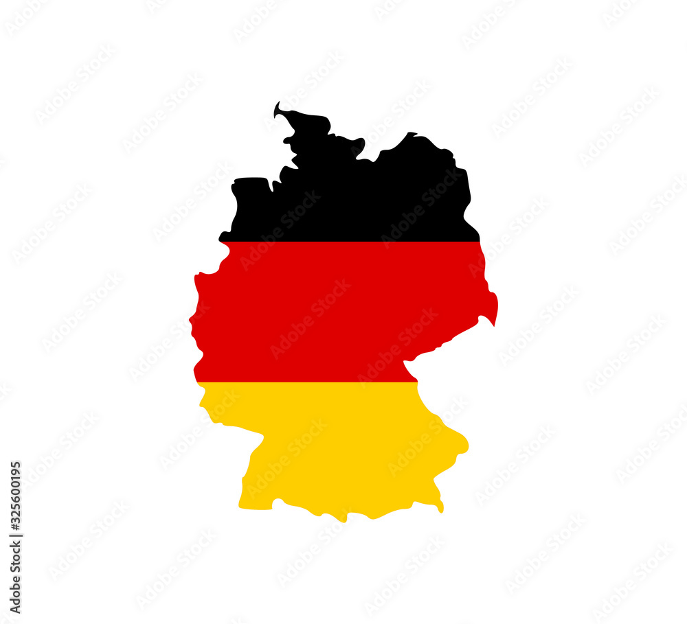 Germany map, flag. Vector illustration, flat design. Germany map, flag. Vector illustration, flat design.