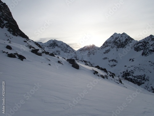 ubeautifzl winter landscape for skitouring in kuhtai austria otztal alps