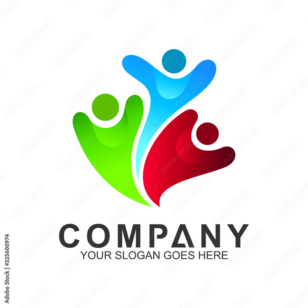family play logo, adoption and care icon, abstract people connected vector icon family play logo, adoption and care icon, abstract people connected vector icon