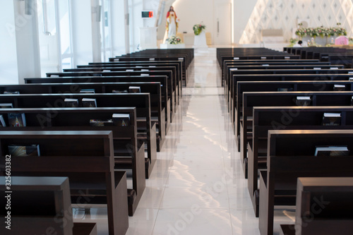 The seating area in the church