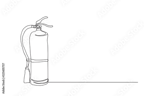 Fire extinguisher , safety first,line drawing style, vector design