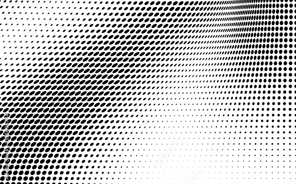 Abstract half-tone texture. Black and white chaotic background of dots