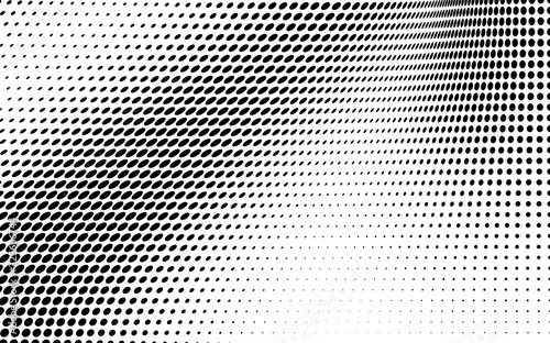 Abstract half-tone texture. Black and white chaotic background of dots