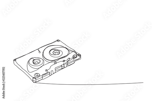 tape cassette ,line drawing style, vector design