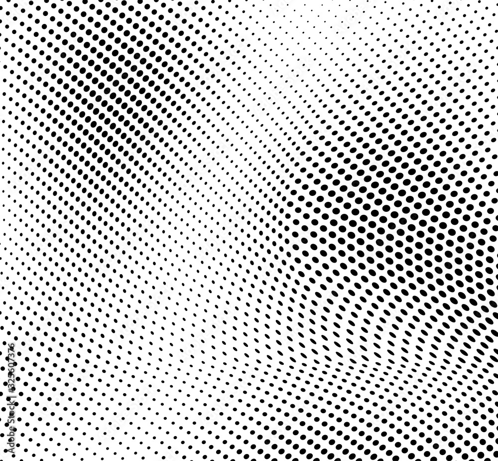 Abstract half-tone texture. Black and white chaotic background of dots