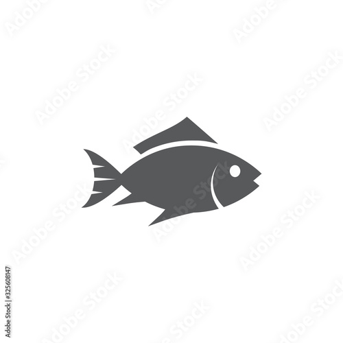 Fish icon on white background