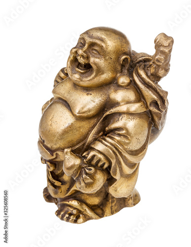 bronze figurine of Hotei  Laughing Buddha 