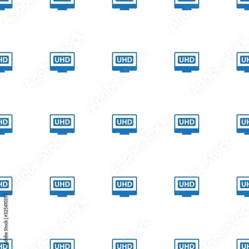 4K Streaming icon pattern seamless isolated on white background. Editable filled 4K Streaming icon. 4K Streaming icon pattern for web and mobile. © Kirill