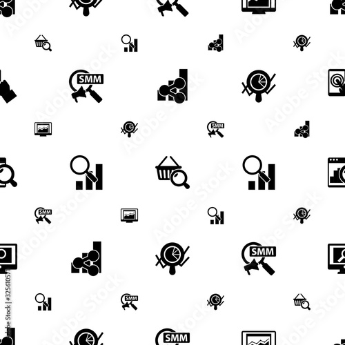analytics icons pattern seamless. Included editable filled social media trends, Marketing research, statistics, Social Marketing, Semantic Analysis icons. analytics icons for web and mobile.
