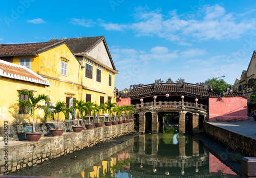 Japanese bridge ancient town, The World Heritage Site at Hoi An, Vietnam