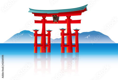 厳島神社のイラスト