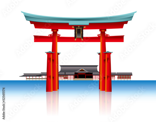 厳島神社のイラスト