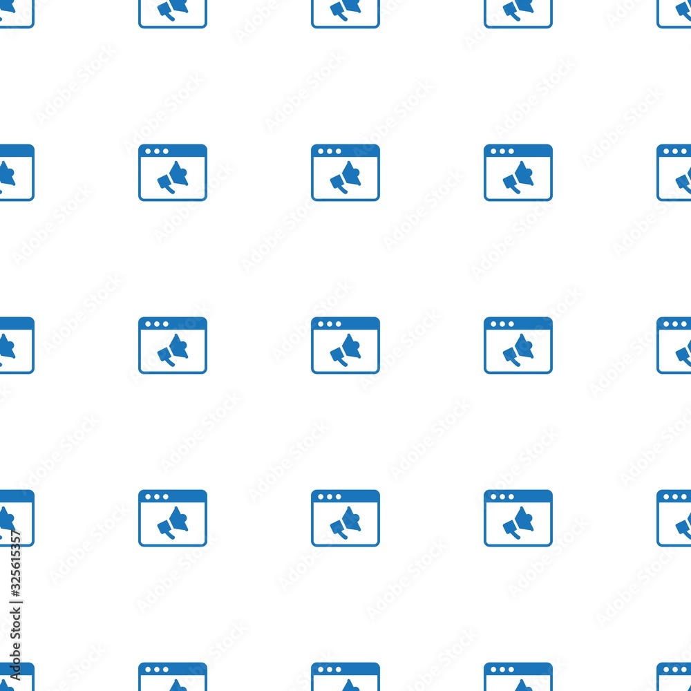 Promo website icon pattern seamless isolated on white background. Editable filled Promo website icon. Promo website icon pattern for web and mobile.